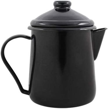 Imagem de Leiteira Tradicional Nr 12 Esmaltada Preta - 1100 ml - Ewel - Ewel Esm
