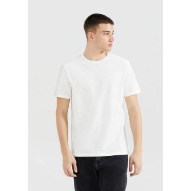 Imagem de Camiseta Masculina Manga Curta Em Malha Texturizada - Hering, XXG, Off