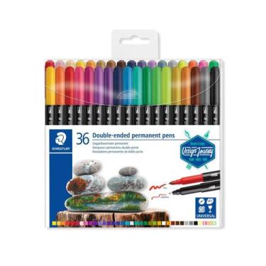 Imagem de Caneta Marcador Permanente Staedtler Ponta Dupla 36 Cores