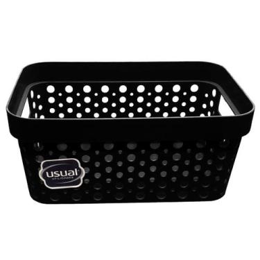 Imagem de Cesto Organizador Rattan Armário Gaveta Lavanderia 4,5 Litros - Usual 