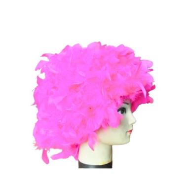 Imagem de Peruca de Pena Pluma Carnaval Festa Fantasia Cosplay - Brasil Flex, Ro