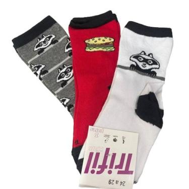 Imagem de Meia Kit 3 Pares Infantil Casual Cano Longo Algodão Trifil T5004k, Mul