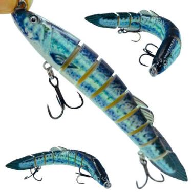 Imagem de Isca Artificial Articulada Tuvira Azul Rajada Para Traíras Tucunarés 1