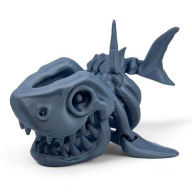 Imagem de TUBARÃO ESQUELETO Articulado Brinquedo Baby Shark Fidget Toy Sensorial