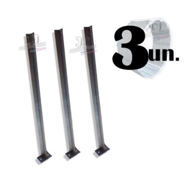 Imagem de Haste Galvanizada concertina 30cm parafusar - 3 unid. - JJ