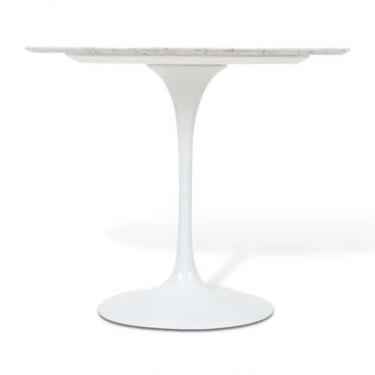 Imagem de Mesa de Jantar Tulipa Saarinen Redonda 100cm Mármore Carrara
