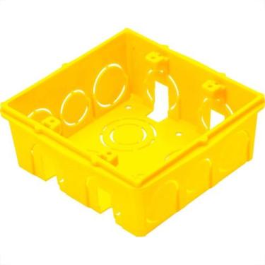 Imagem de Caixinha De Luz Pvc Tramontina Amarela 4X4 - Kit C/20 Pecas - TRAMONTI
