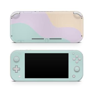 Imagem de Tacky Design Colorwave Skin compatível com Nintendo Switch Lite Skin Wrap, película minimalista com bloqueio de cor para Nintendo Switch Lite, decalque de vinil premium 3M (roxo pastel e menta)