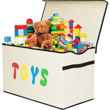 Imagem de Caixa de Brinquedos Dobrável YOLOXO - Resistente e com Tampa