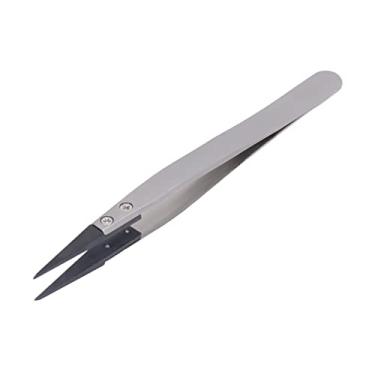 Imagem de Tweezers Pontiagudas, Pinças de Plástico de Fibra de Carbono de Alta Dureza Anti -estática para Microeletrônica Semicondutores, Aeroespacial, Automotivo