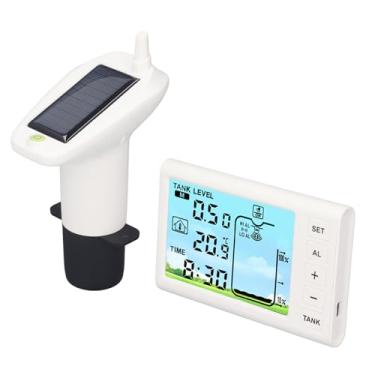 Imagem de Sensor de Nível de Líquido do Tanque de água Ultrassônico, Exibição Digital de 4,3 Polegadas, Alarme, Design Sem Fio, Monitoramento de Temperatura, Transmissor à Prova D'água