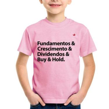 Imagem de Camiseta Infantil Buy & Hold - Foca na Moda, Rosa bebê, 6