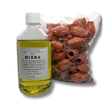 Imagem de kit Chaveiro Botija marrom com 48 unidades + Um frasco de óleo ungido 