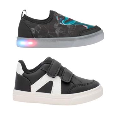 Imagem de Combo 2 Pares Tenis Infantil Casual Menino Funfy 550A (Preto, BR, Criança de 1 a 3 anos, Numérico, 20)