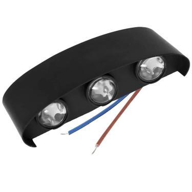 Imagem de Arandela Luminaria Parede Meia Lua 6W 6 Fachos Led Iluminaçao Casa Garagem Varanda Rua Quintal