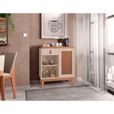 Imagem de Aparador Café Rubi 1 Porta E 1 Gaveta Off White-cedro