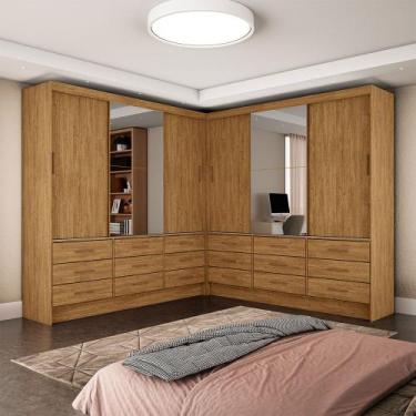 Imagem de Closet Sevilha 6 Portas Casal Duplo Plus 18 Gavetas Carioca Moveis, Ci