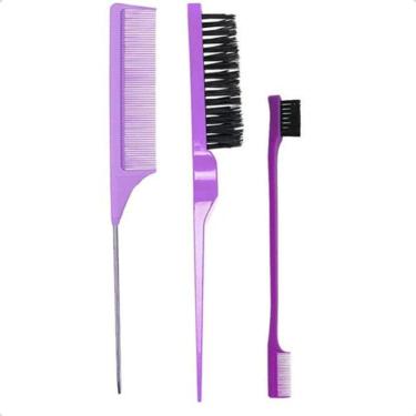 Imagem de 3 Escova Escovinha Pente Baby Hair Sobrancelha Cabelo Lace 