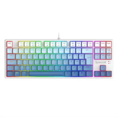 Imagem de Teclado Mecanico Usb Gamer, Daksa Rgb Switch Brown Redragon, Branco E Azul - K576gb-rgb