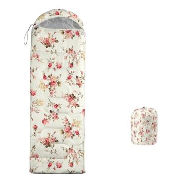 Imagem de lneffble Saco de dormir rosa rosa para acampamento infantil, adequado para crianças, meninos e meninas, portátil, impermeável, compacto e leve, ótimo para acampamento ao ar livre, mochila e caminhada