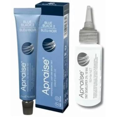 Imagem de Kit Tintura e Oxidante Apraise para Cílios Sobrancelhas Barba (1, Preto Azulado 2.0)