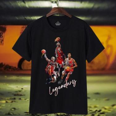Imagem de Camiseta T-Shirt Oversize Masculina Algodão Lendas do Basquete - DHAN-