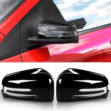 Imagem de Jaronx Compatível com Mercedes Benz capa de espelho de substituição C-Class W204/E-Class W212/S W221/GLK X204 GLA X156, tampa do espelho retrovisor lateral esquerdo/direito para Mercedes A2128100164