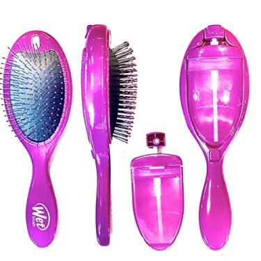 Imagem de WETBRUSH ESCOVA DE CABELO DESEMBARAÇADORA ROXA COM DISPENSER PARA TRATAMENTO