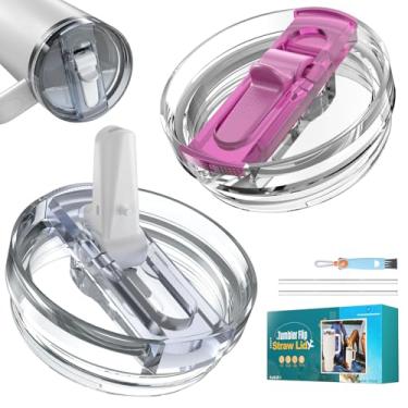 Imagem de Pacote com 2 tampas de substituição de 1,134 g para Stanley, design à prova de derramamento para Stanley Quencher, material antiqueda e resistente ao calor de alta qualidade livre de BPA