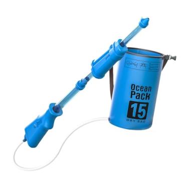 Imagem de JunZheHub Mochila de Brinquedo para Pulverização de água Ao Ar Livre de 15 Litros para Jogos de Piscina Infantil, Azul