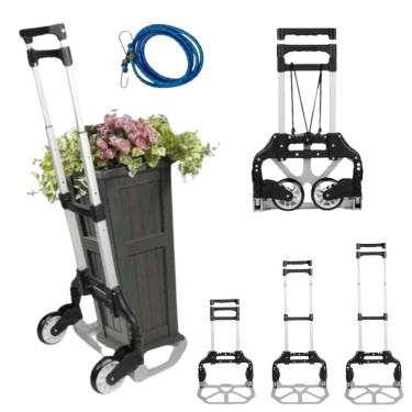 Imagem de Carrinho De Alumínio Dobrável Cargas 80 Kilos 03 Estágios