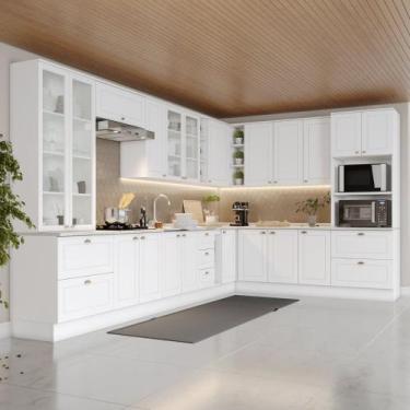 Imagem de Cozinha Completa de Canto 14 peças 20 Portas 7 Gavetas Americana Henn,