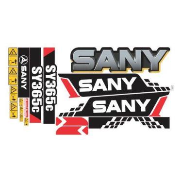 Imagem de Kit Adesivo Escavadeira Hidráulica Sany Sy365c + Etiqueta Mk - SPTS