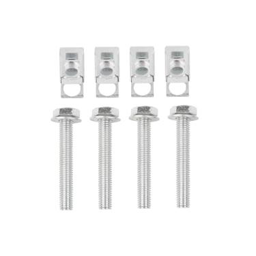 Imagem de Dasbecan 03442 Conjunto de 4 parafusos de flange do coletor de escape Kit de ferragens de porcas em U compatível com Jeep Wrangler, Dodge Durango Dakota, Ram 1500 2004-2024 substitui # 6036734AA