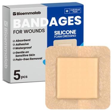 Imagem de Bandagens impermeáveis Bioemmalab Silicone Foam 10x10cm (5 pacotes)