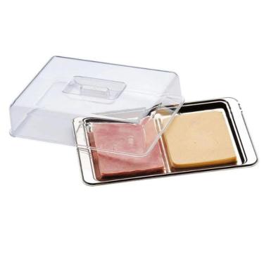 Imagem de Porta Frios Duplo Inox E Tampa Acrílico -Wincy