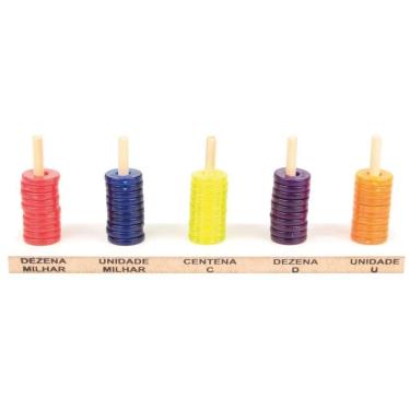 Imagem de Ábaco Aberto 50 Argolas em Plástico