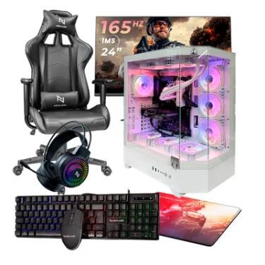 Imagem de PC Gamer Completo Amd Ryzen 5 5600gt 16gb 3200mhz (radeon Vega 7), B550m, 480GB M.2, 500w, Wc 240mm, Monitor 24 165hz, Cadeira, Neologic - Nli87573 U Unica Unica