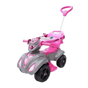 Imagem de Quadriciclo Infantil Aranha Girl Rosa Com Haste Empurrar