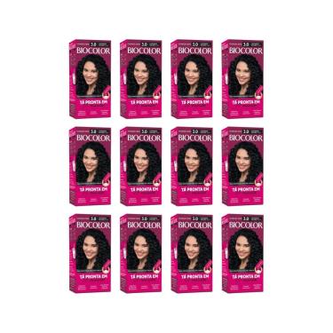 Imagem de Coloraçao Biocolor Creme 3.0 Castanho Escuro - Kit Com 12Un