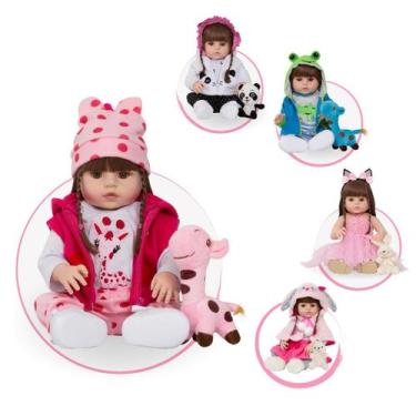 Imagem de Boneca Reborn Bebê Realista Corpo 100% Silicone Menina - Cegonha Rebor