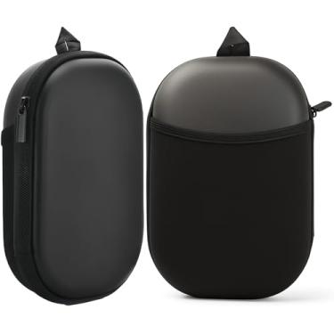 Imagem de CLANMOU Capa de fone de ouvido compatível com Bose QC45/QC35/QC25/QC15/Ultra Gaming Headset, capa rígida de poliuretano para viagem com armazenamento de cabos, preta