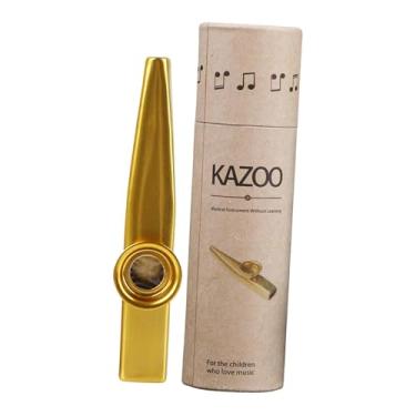 Imagem de Dynwave Flauta Kazoo Instrumento Musical Teclado Flauta de Boca Portátil Brinquedo Amantes da Música, Ouro