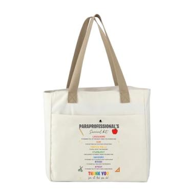 Imagem de MBMSO Sacola paraprofissional para apreciação paraprofissional, bolsa de praia, presente para paraeducador, presente de assistente, bolsa de mão, Bolsa para kit de sobrevivência