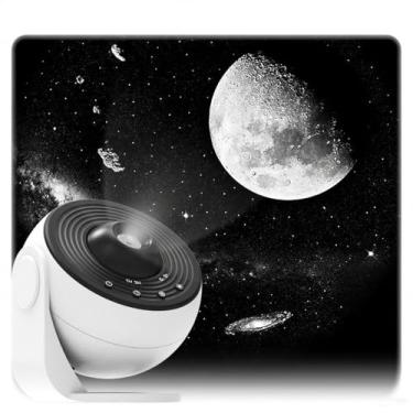 Imagem de Projetor estrela, galáxia para quarto, projetor de planetário, luz noturna com 13 discos deslizantes e rotação de 360°, projetor espacial para crianças e adultos