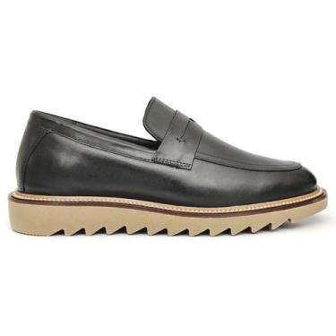Imagem de Sapato Loafer Masculino Tratorado Couro Nobre Mr Light Premium, Preto,