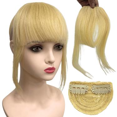 Imagem de Franja postiça aplique cabelo humano natural topo preto loiro e castanho