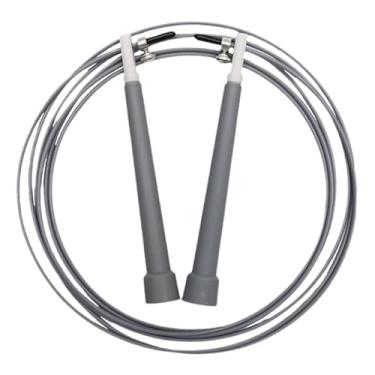 Imagem de menolana Corda de Pular Velocidade 360° Giratória Rolamento de Esferas Durabilidade Leve Profissional Ajustável para Exercícios Boxe Treinamento Fitness, Cinza