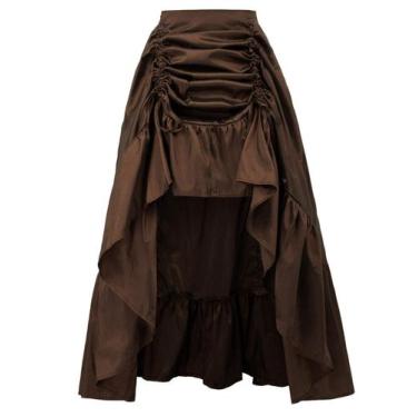 Imagem de Traje Scarlet Darkness Renaissance Steampunk Saia marrom S