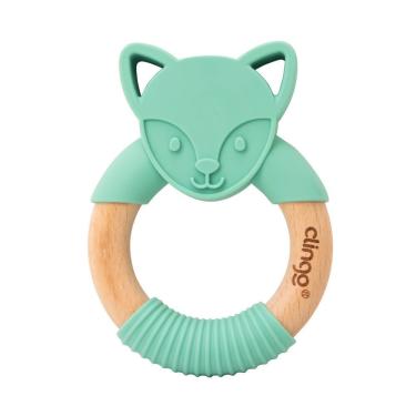 Imagem de Mordedor Tifany Em Madeira E Silicone - Conforto Para Gengivas De Bebê Raposa